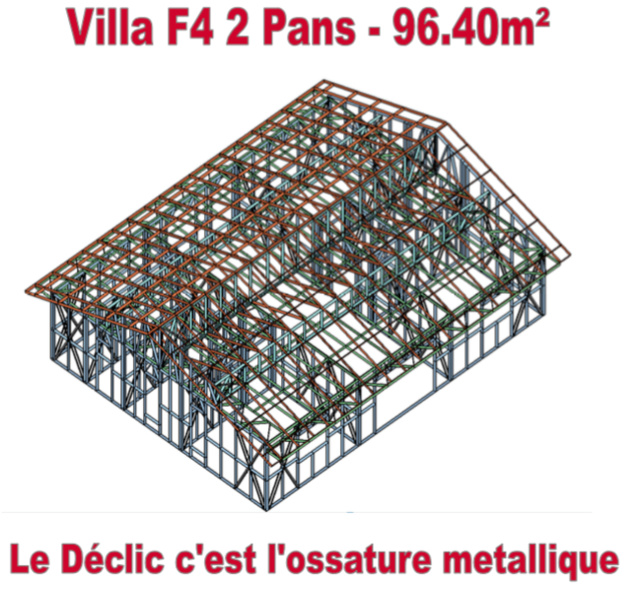 Villa F4 - 2 pans - 96,40M2
