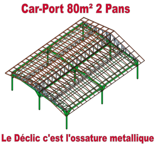 Car-Port 80M2 2 pans