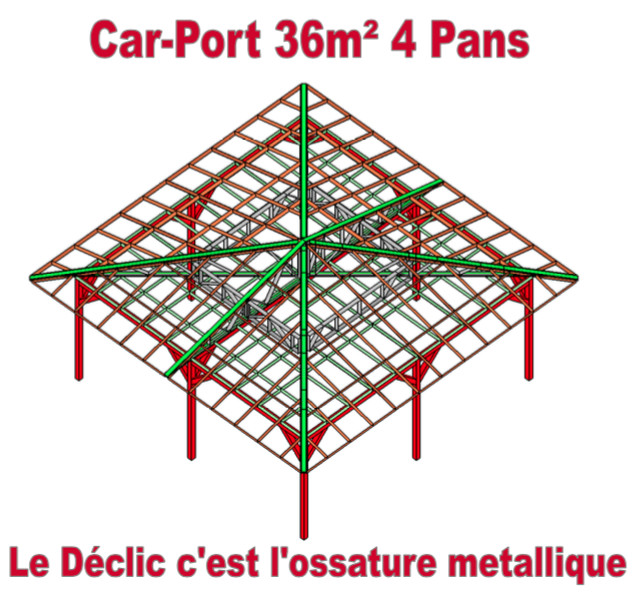 Car-Port 36M2 4 pans
